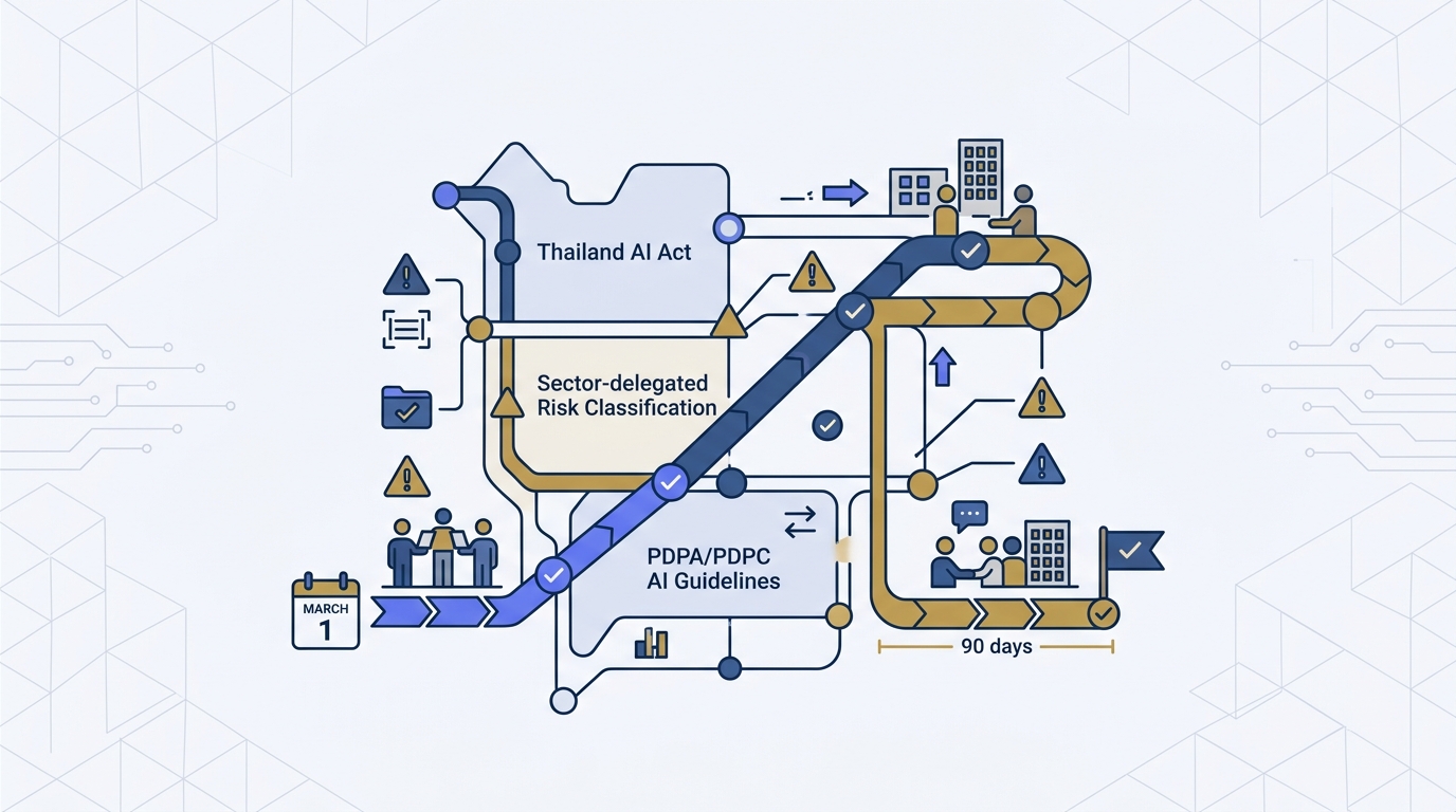 พ.ร.บ. AI ของไทยในทางปฏิบัติ: แผนที่การปฏิบัติตามกฎหมายสำหรับทีมองค์กร (เมษายน 2569)